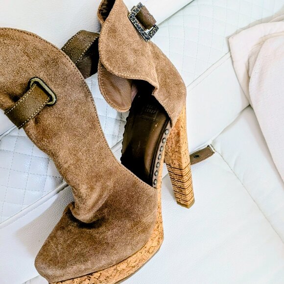 Hervé Léger Fabina Leather & Cork Heels – Size 8.5 never been worn - Picture 3 of 5